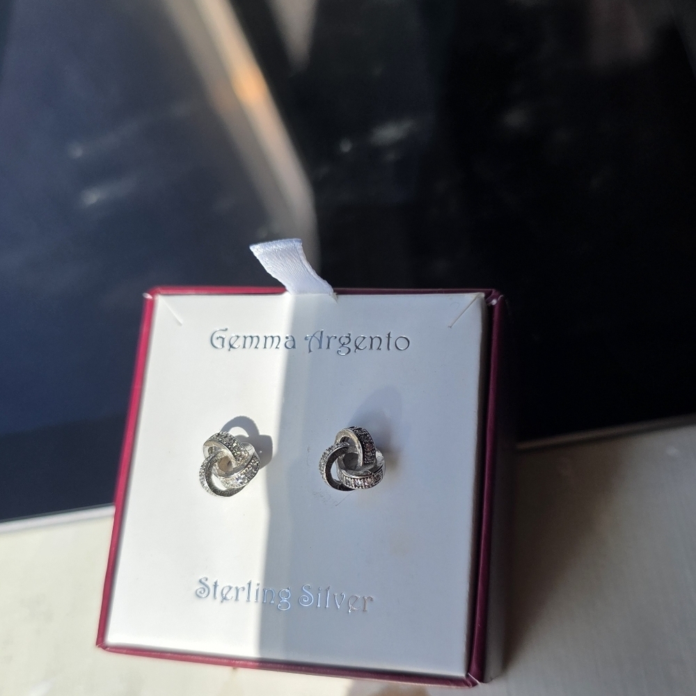 Gemma Argento 925 Knot Earrings - Picture 4 of 6